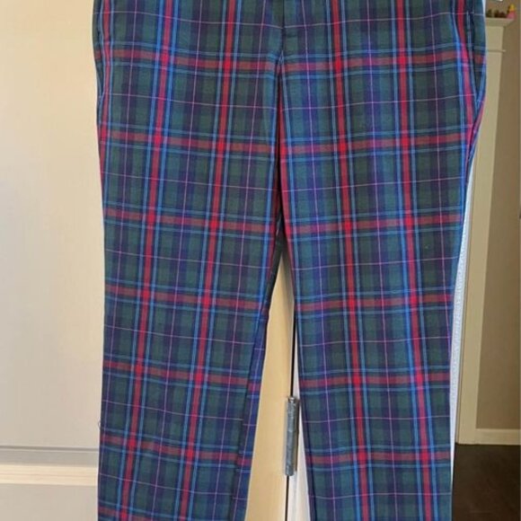 Women’s Gap‎ NWT Plaid Slim High Rise Stretch Pants-Size 4 - Picture 5 of 9